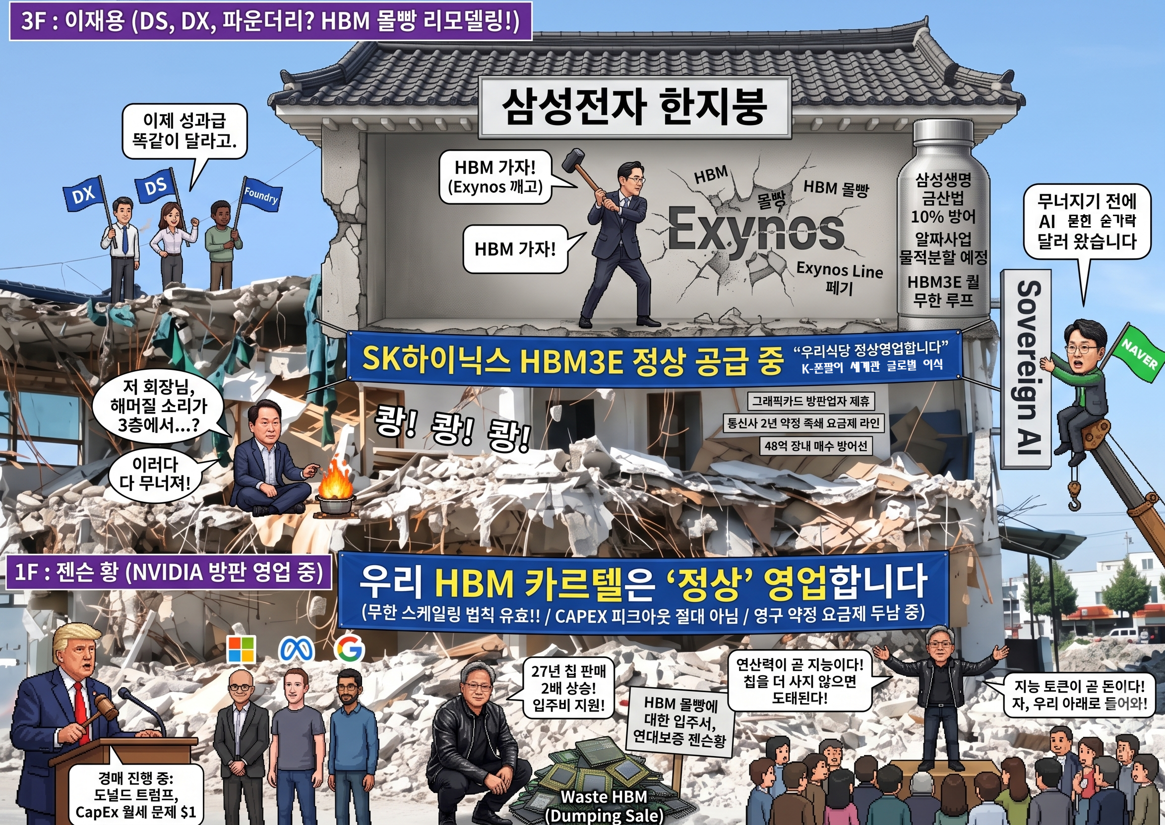 국가부도 D-1 AI 공포론 분석 인포그래픽